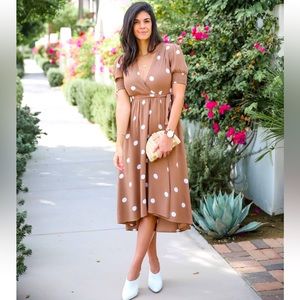 Anthropologie MAEVE Breanna Polka dot dress